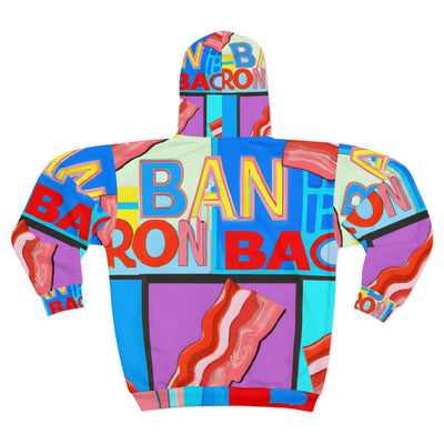 "Bacon Meets The Canvas: A Savory Masterpiece Unisex Zip Hoodie