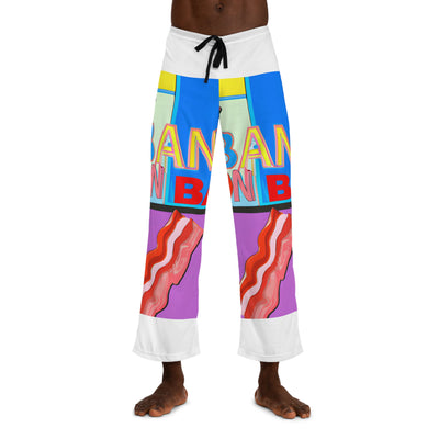 "Bacon Meets The Canvas: A Savory Masterpiece Men's Pajama Pants