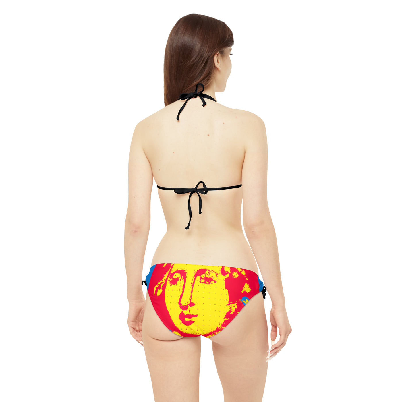 "Mona Lisa's Fabulous Fête! " Strappy Bikini Set (AOP)