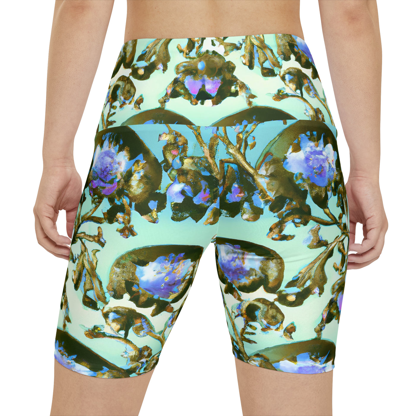 "Rugby Scrum of Color" Women's Workout Shorts