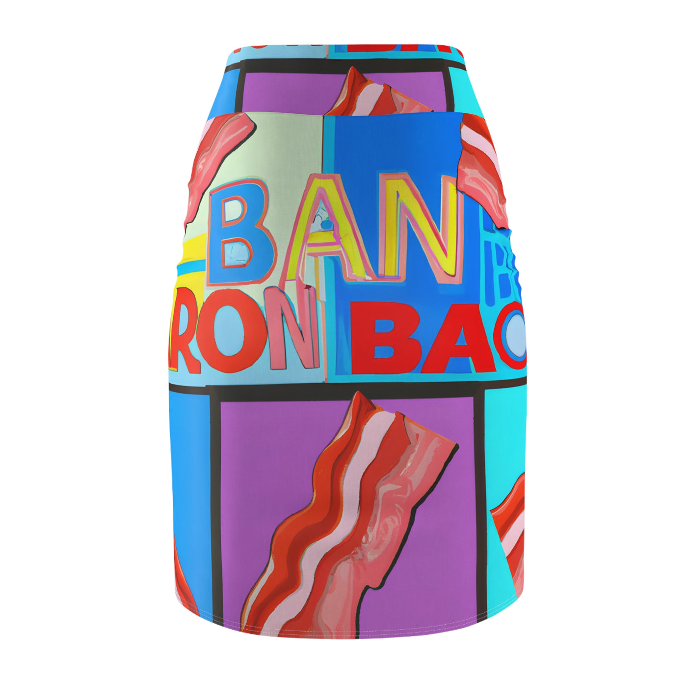 "Bacon Meets The Canvas: A Savory Masterpiece Women's Pencil Skirt