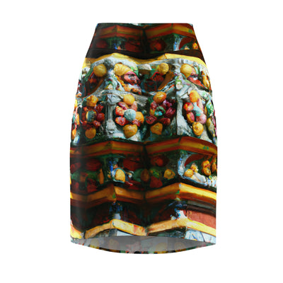 "Textural Beauty: Exploring the Delightful Dynamics of Thai Women's Pencil Skirt