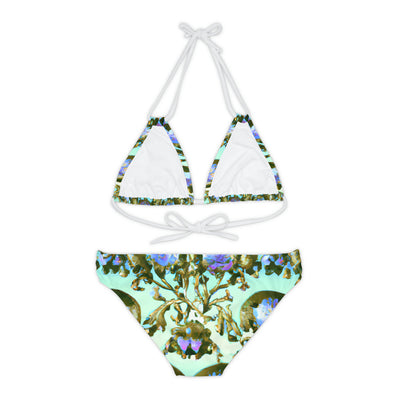 "Rugby Scrum of Color" Strappy Bikini Set (AOP)
