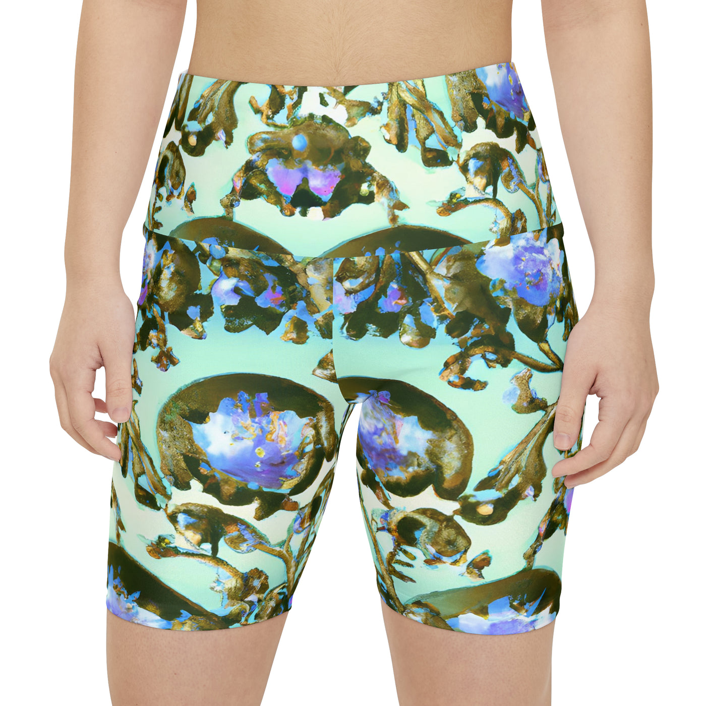 "Rugby Scrum of Color" Women's Workout Shorts