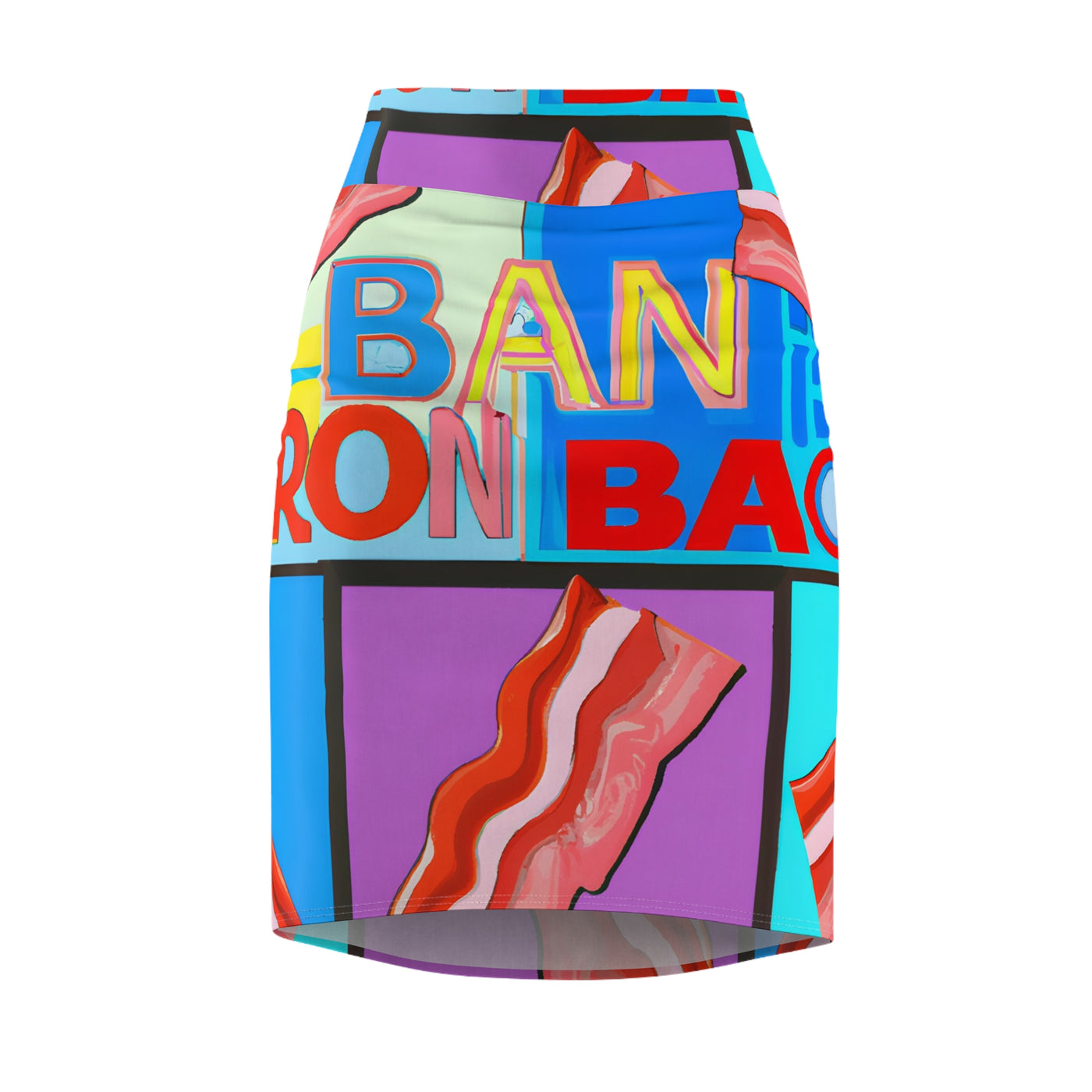 "Bacon Meets The Canvas: A Savory Masterpiece Women's Pencil Skirt