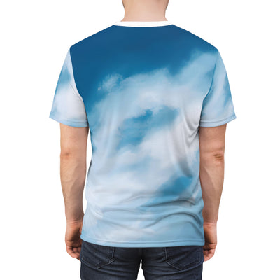 "Amazingly Awesome, Cloudy Skies!" Unisex Cut & Sew Tee