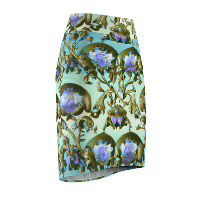 "Rugby Scrum of Color" Women's Pencil Skirt