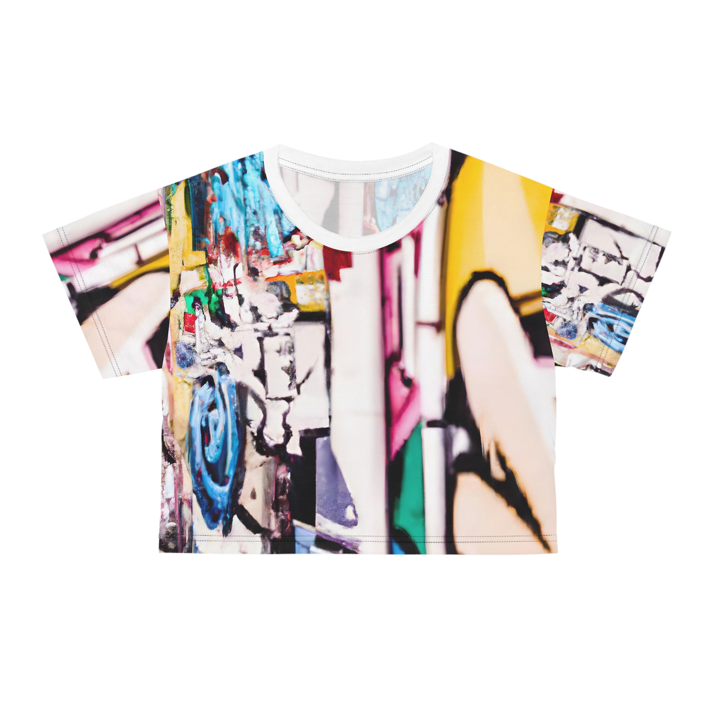 scape

"Clad in Urban Shimmers: A Glittering City Crop Tee (AOP)