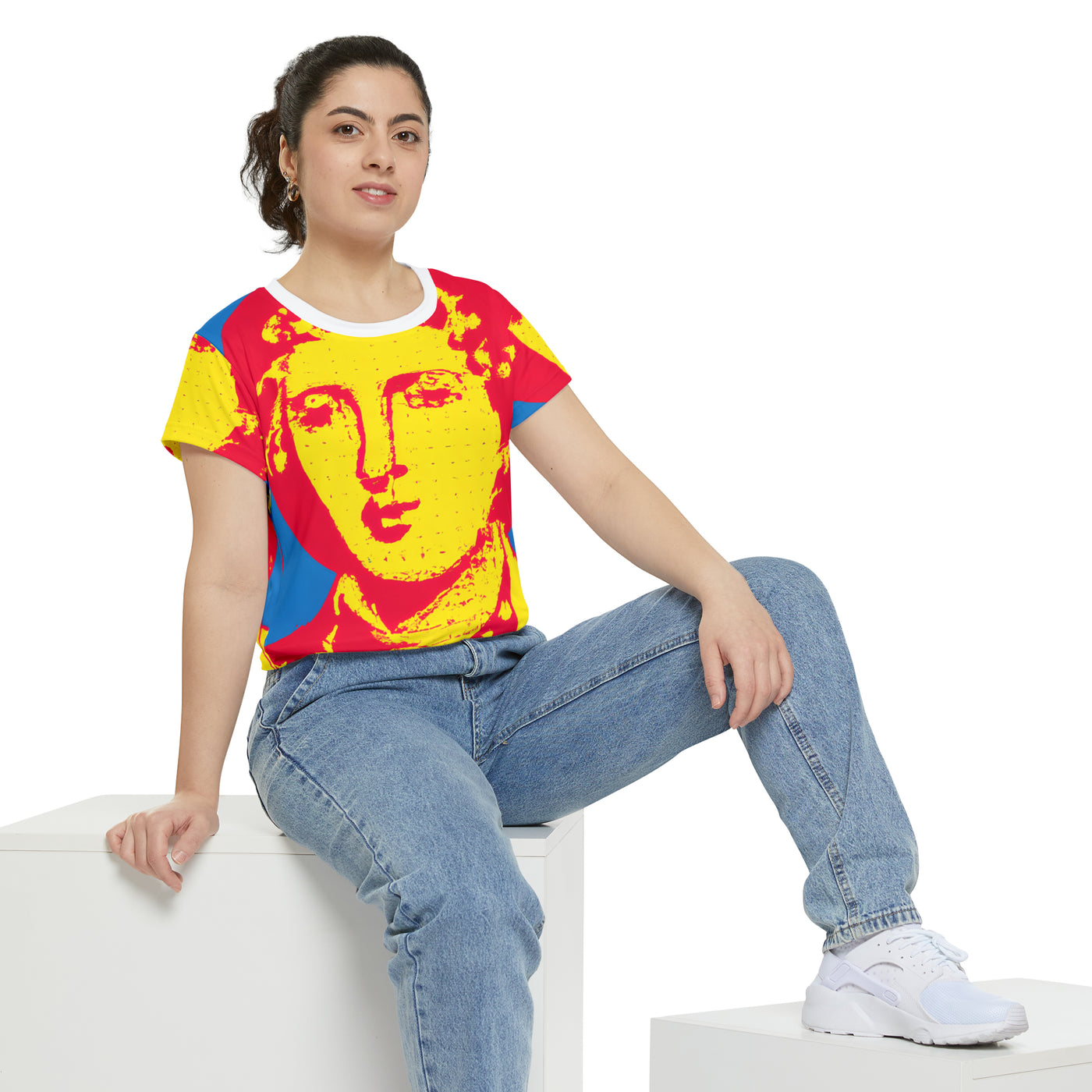 "Mona Lisa's Fabulous Fête! " Women's Short Sleeve Shirt