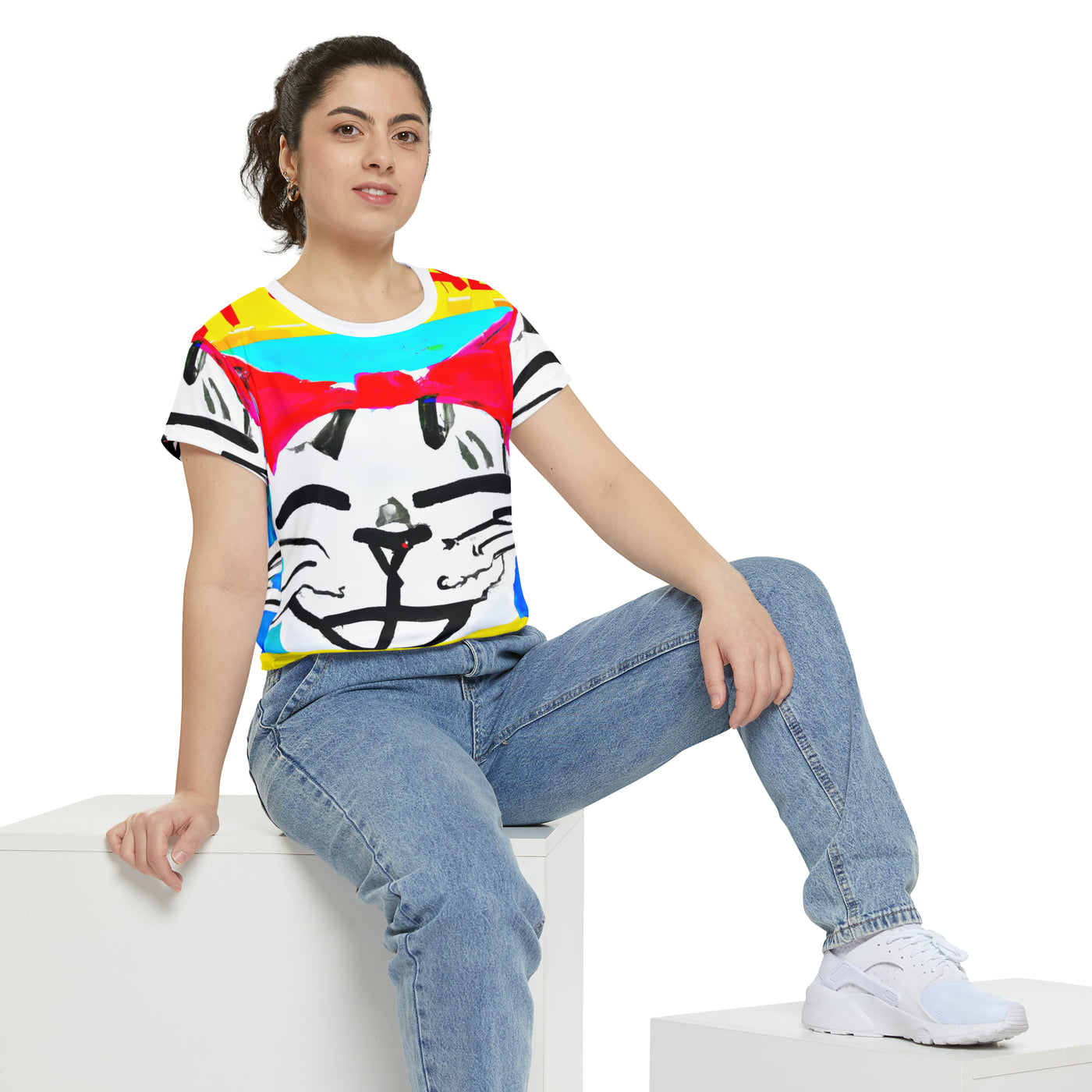 "Purrfect Pals: A Celebration of Happy Cats" Women's Short Sleeve Shirt
